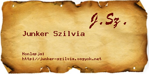 Junker Szilvia névjegykártya